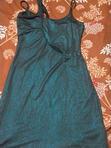 Sparkly Teal Mini Dress