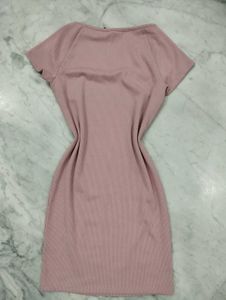 Last Drop H&amp;M Pink Ribbed Bodycon Dress