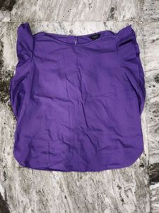 Purple Ruffle Sleeve Top
