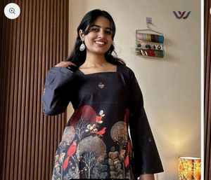Black Bell Sleeve Corset Kurti