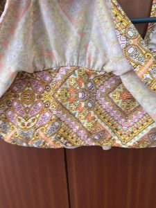 Victoria’s secret Patterned Off-Shoulder Crop Top
