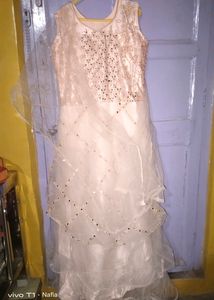 Best Gown With Net Dupatta