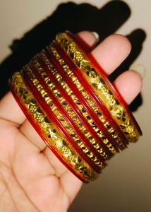 Brand new Red & Gold Bangle Set