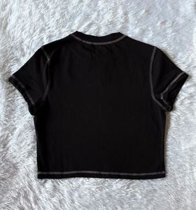 Rio Black Cropped T-Shirt