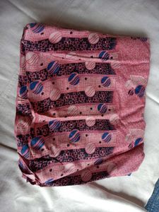 Beautiful Pink Saree with Geometric Print