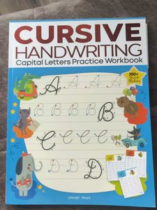 4 Cursive Handwriting Practice Workbooks Set