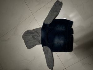 Kids Denim Jacket with Hoodie