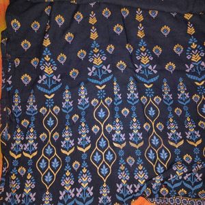 Festival Strappy Black Print Summer kurti