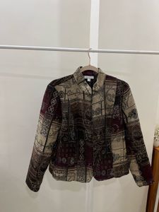 Dressbarn Tapestry Zipper Ethnic Jacket