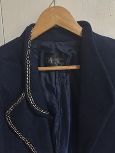 Navy Blue And  Black Classic Blazer
