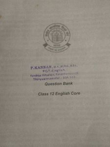 Class 12 English Core Question Bank