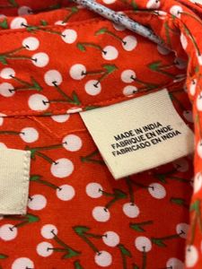 Levis Orange Printed Button-Down Shirt
