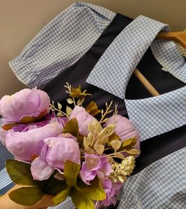 Cute Gingham Collared Dress