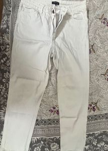 White Straight Leg Jeans