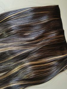 Hair Extensions Brown Colour Mix With Highlight