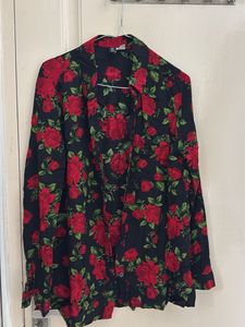 Floral Print Button-Up Shirt