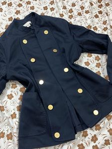 H&M Navy Double Breasted Jacket with Gold Buttons