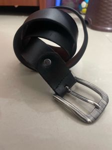 Classic Black Leather Belt