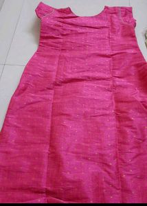 Rani Pink Kurta with Parrot green leggings