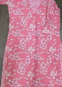 two piece Beautiful Pink Floral Kurta