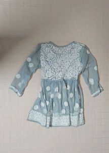 Chikankari Floral Short kurti/Top