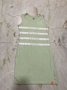 Casual Green Tank Dress