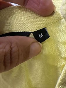 Yellow Textured Sleeveless Kurta