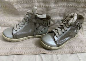 Kid's Unisex Metallic High-Top Sneakers