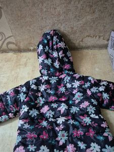 Girls Floral Puffer Jacket