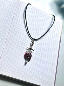 Unique Sword Through Heart Pendant Necklace