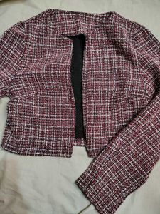 Savana Chic Tweed Skirt crop Jacket Set