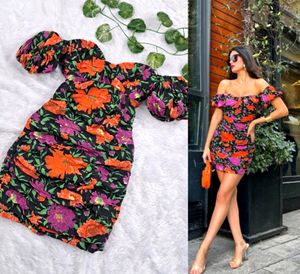 Zara Gathered Bustier Dress