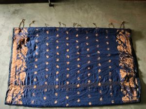 Elegant Navy Blue Saree handloom
