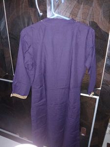 Elegant Deep Purple Kurti with Patiala Pyjama Set
