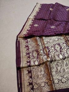 Elegant Purple Banarasi Saree