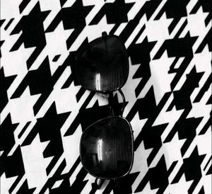 Chic Sunglasses with Houndstooth Accent