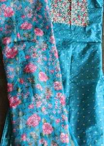 Beautiful Blue Floral Kurta Set