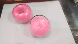 Beautiful Pink Scented Candles
