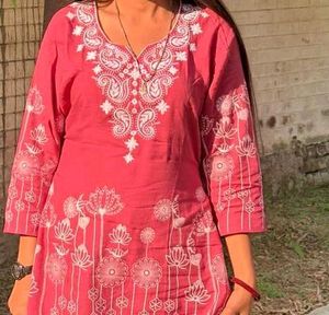 Beautiful Pink Embroidered Kurta💗🤌