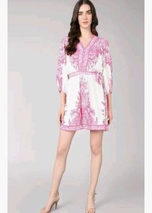price Drop :: Pink Paisley Print Mini Dress