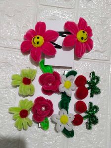 combo pipe cleaner Flower Hair Clips Set