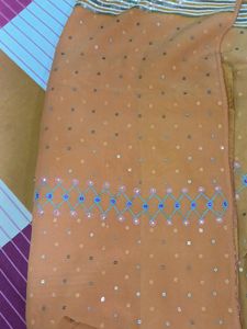 SPL OFFER Pure Georgette Saree With Tari Work