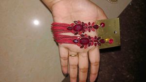 Red Korean Earrings