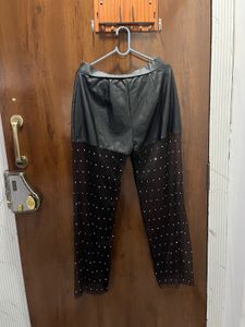SHEIN Sparkly Faux Leather Pants