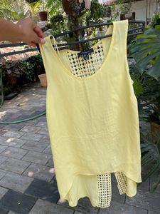 Past Yellow High Low Top