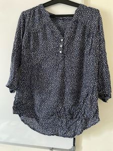 Navy Blue Dotted top