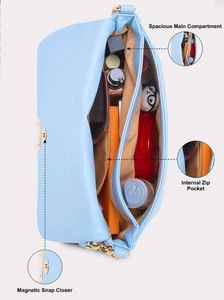 Caprese New Stylish Blue Embossed Shoulder Bag