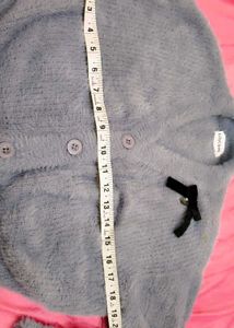 Cozy Blue Fuzzy Cardigan