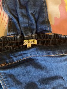 Cute Branded Denim Dungaree