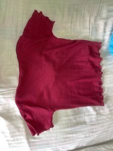 Maroon Casual Top